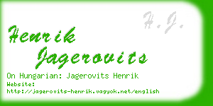 henrik jagerovits business card